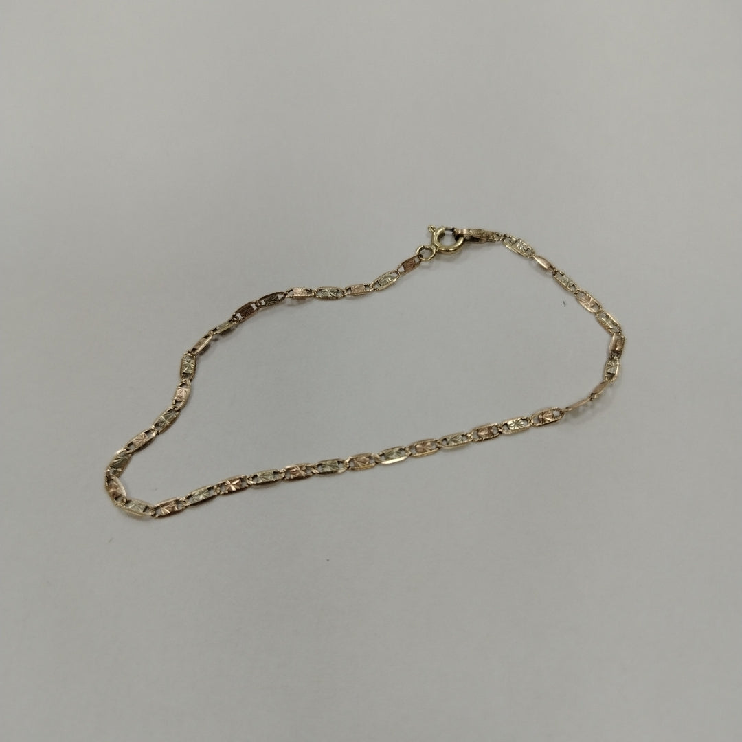 PULSERA ORO, ORO COMBINADO 10 K 1.1 GRMS (SEMINUEVO)