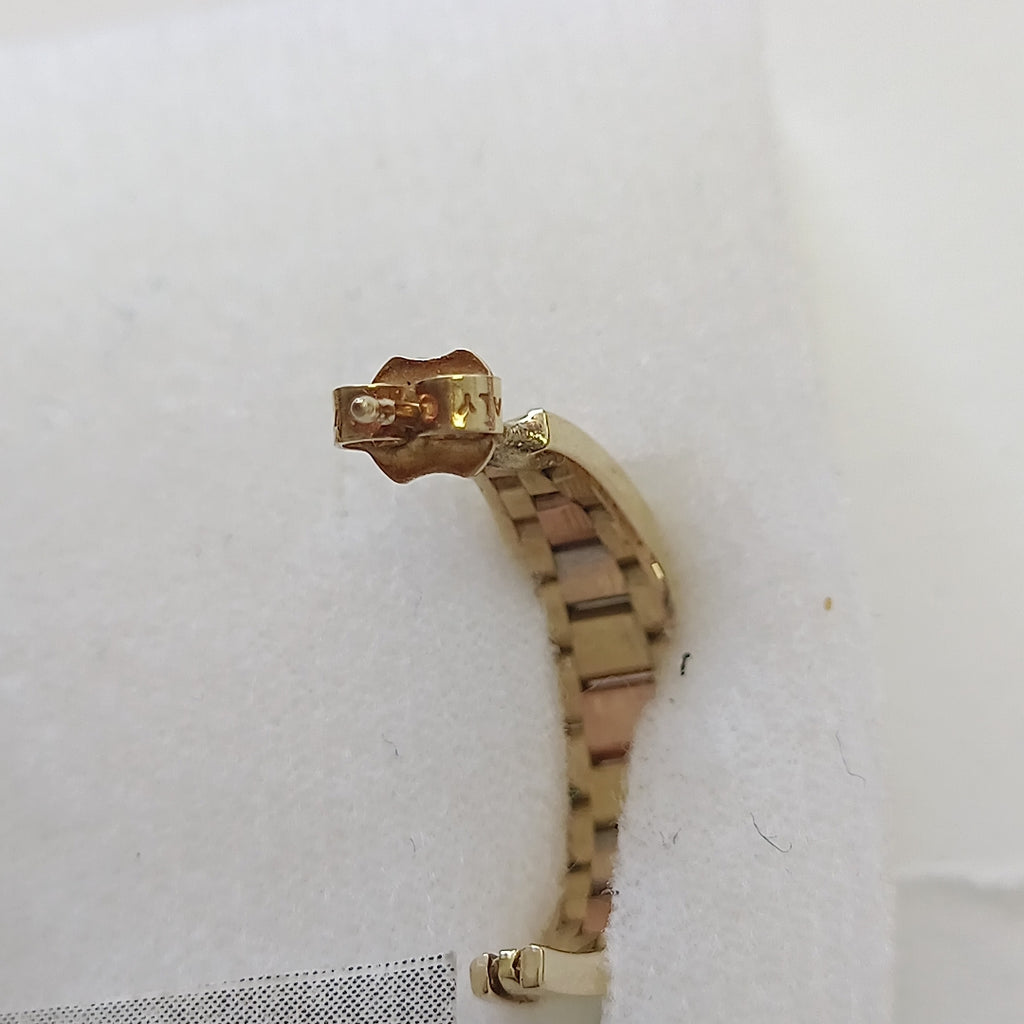 ARETES PAR ORO COMBINADO 14 K 5,10 GRMS (SEMINUEVO)