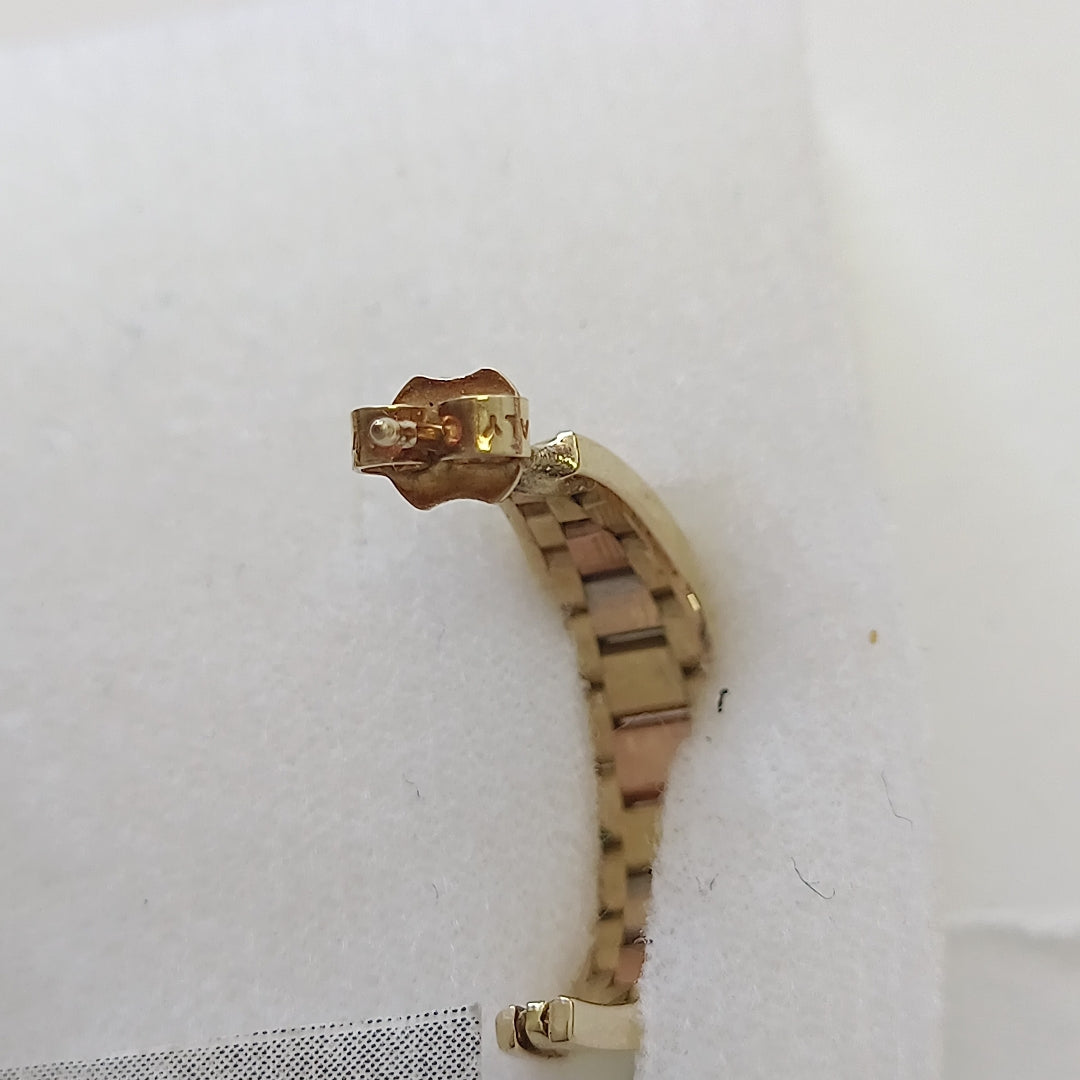 ARETES PAR ORO COMBINADO 14 K 5,10 GRMS (SEMINUEVO)