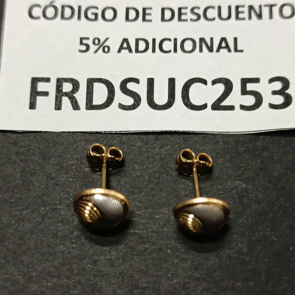 BROQUELES PAR ORO 14 K 1,20 GRMS (SEMINUEVO)
