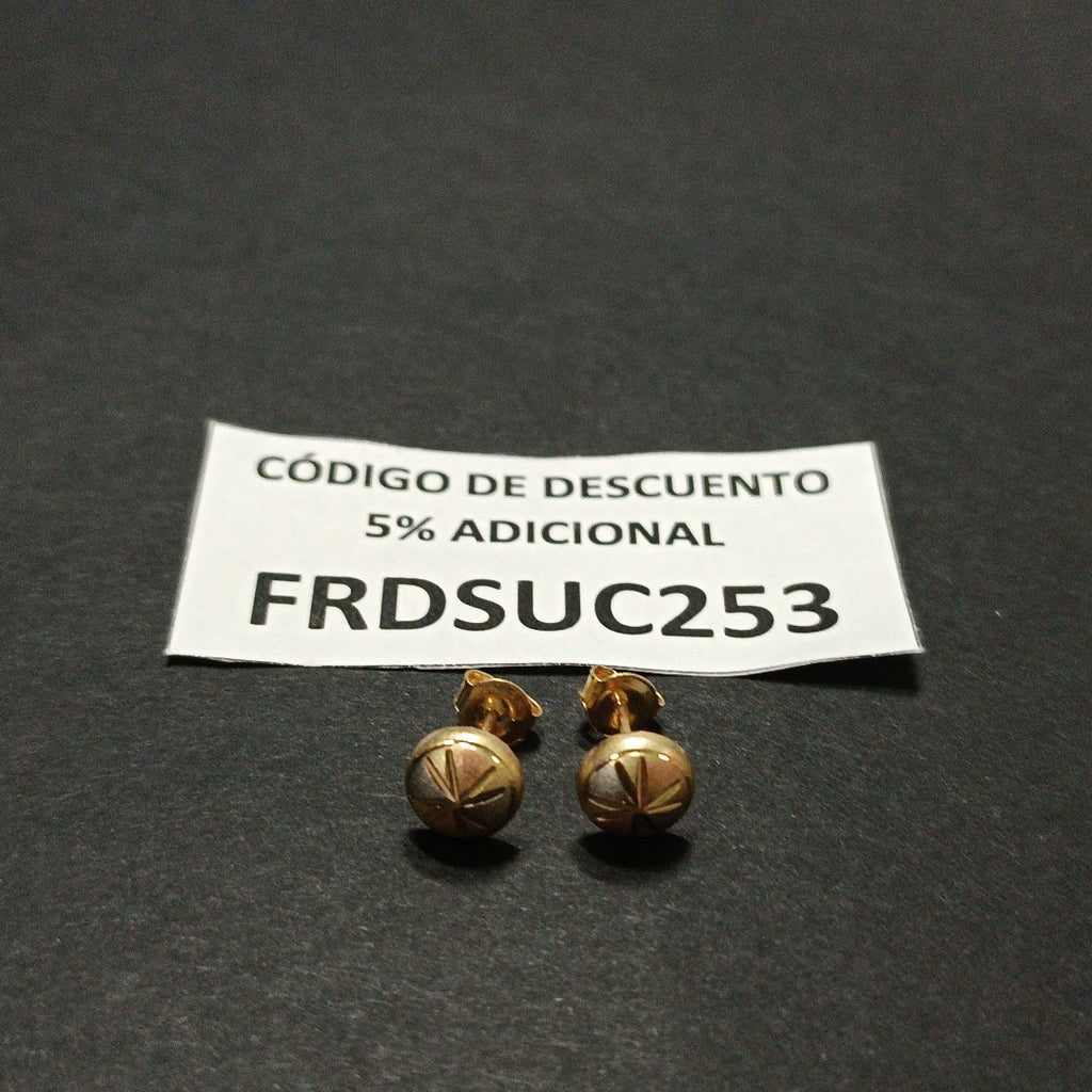 BROQUELES PAR ORO 14 K 1,40 GRMS (SEMINUEVO)