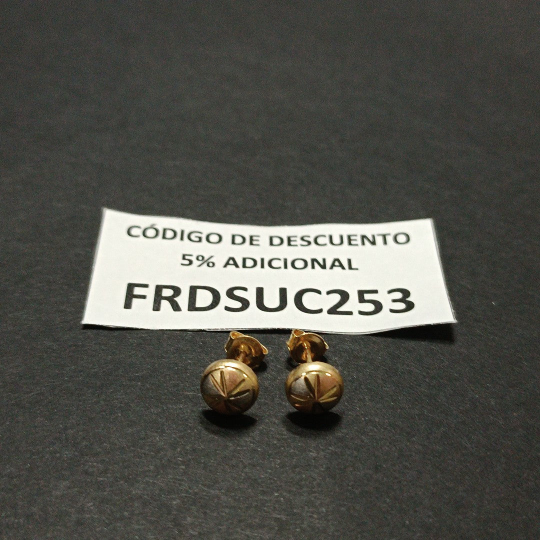 BROQUELES PAR ORO 14 K 1,40 GRMS (SEMINUEVO)