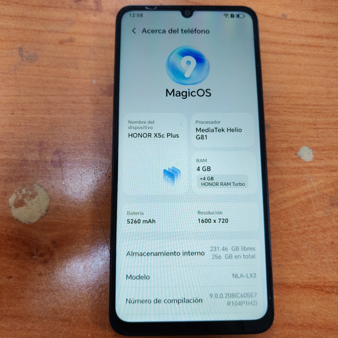CELULAR HONOR X5C PLUS NLA-LX3 (2025) 256 GB 4 GB RAM (SEMINUEVO)