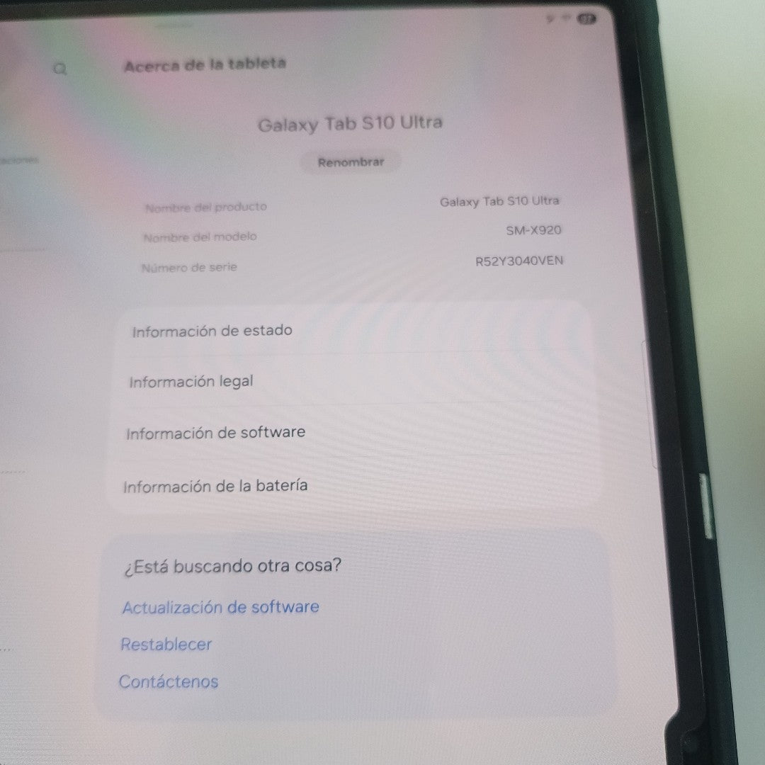 TABLETA SAMSUNG GALAXY TAB S10 ULTRA SM-X920 (2024) 256 GB 12 GB RAM (SEMINUEVO)
