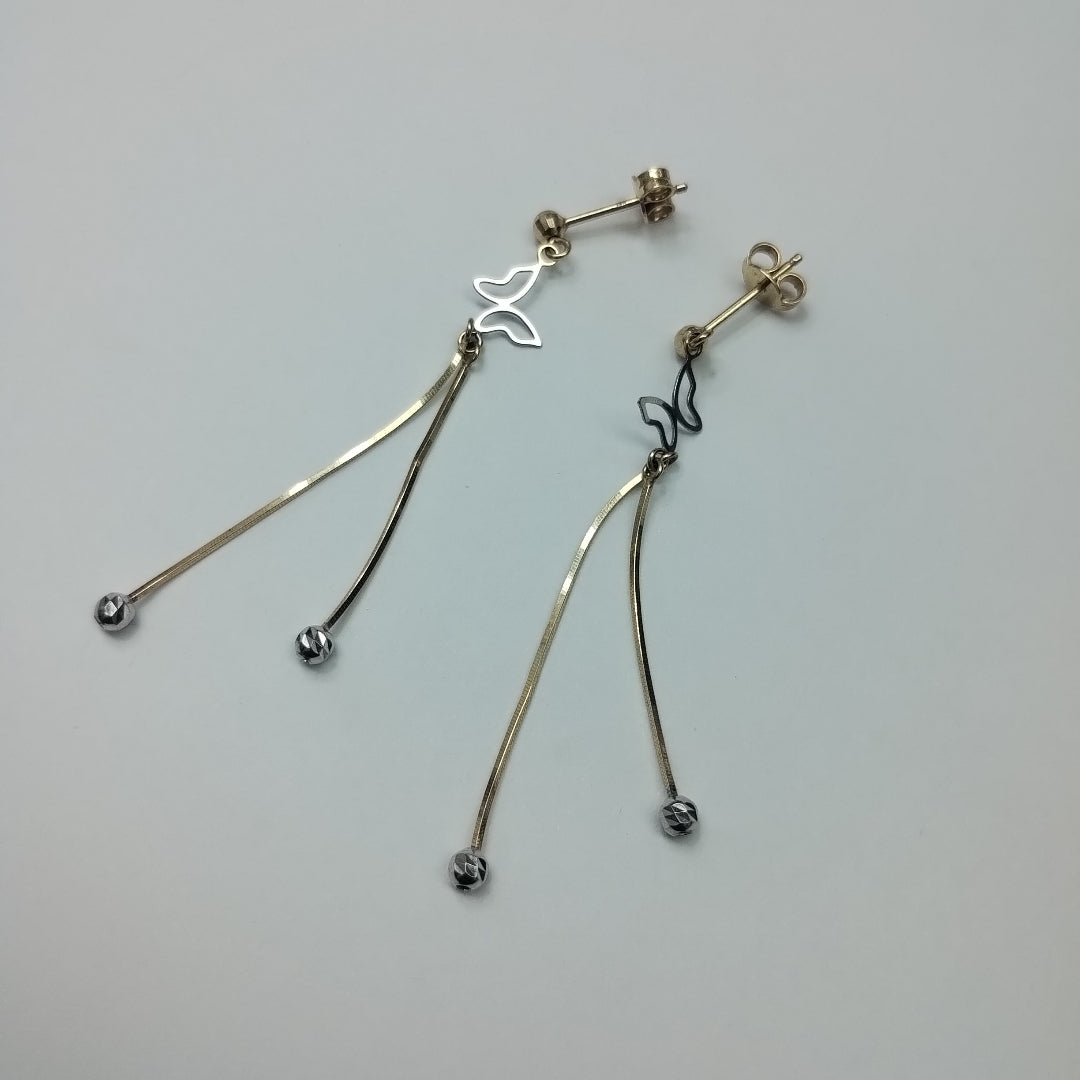 ARETES PAR ORO 14 K 1.7 GRMS (SEMINUEVO)