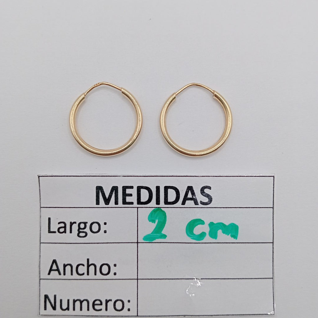 ARRACADAS PAR ORO 14 K 1.4 GRMS (SEMINUEVO)