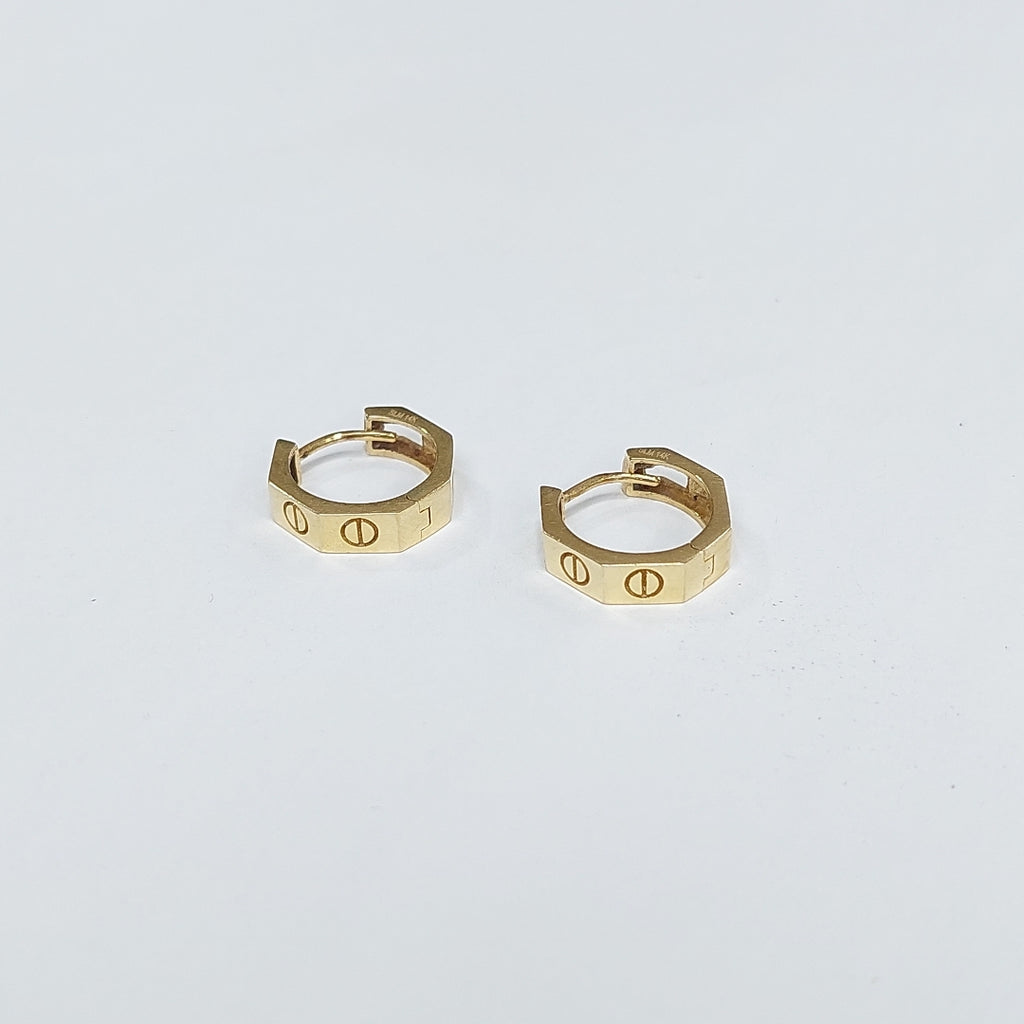 ARRACADAS PAR ORO 14 K 2.5 GRMS (SEMINUEVO)