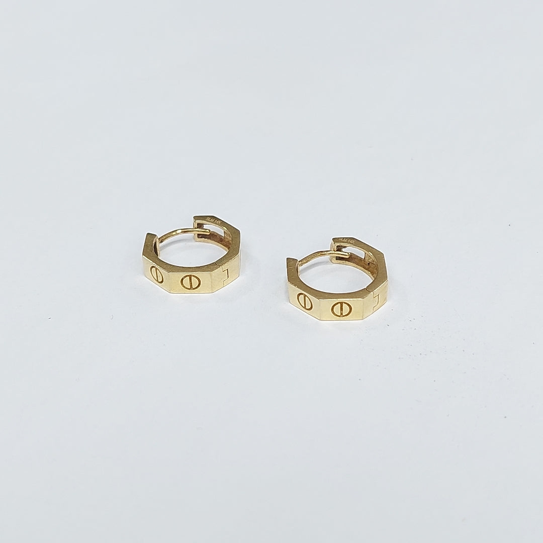 ARRACADAS PAR ORO 14 K 2.5 GRMS (SEMINUEVO)