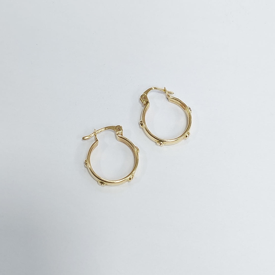 ARRACADAS PAR ORO 14 K 2.6 GRMS (SEMINUEVO)