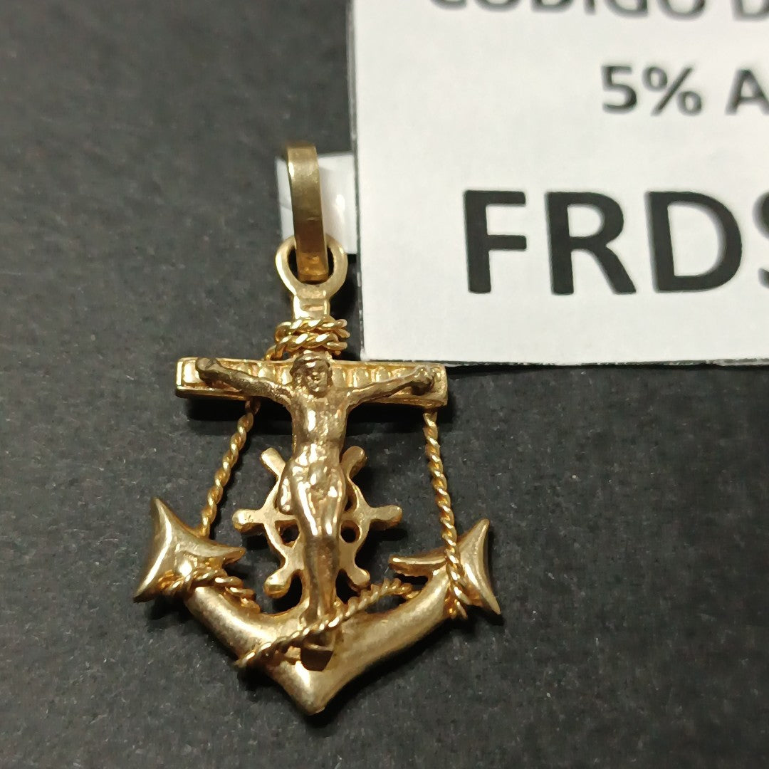 CRISTO EN ANCLA ORO 10 K 2,30 GRMS (SEMINUEVO)