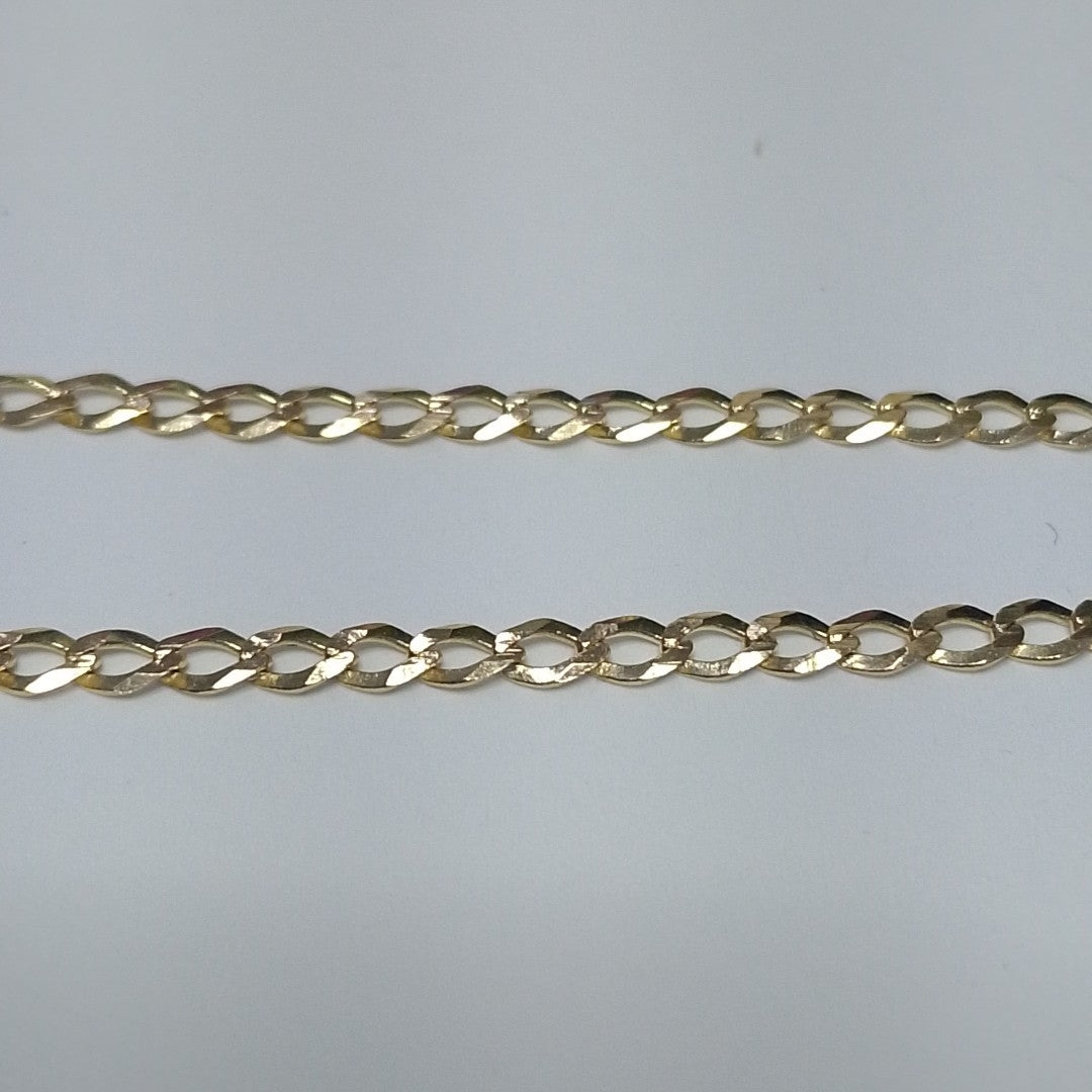 CADENAS TEJIDO BARBADA ORO 14K 60 CM 5.4 GR (NUEVO)