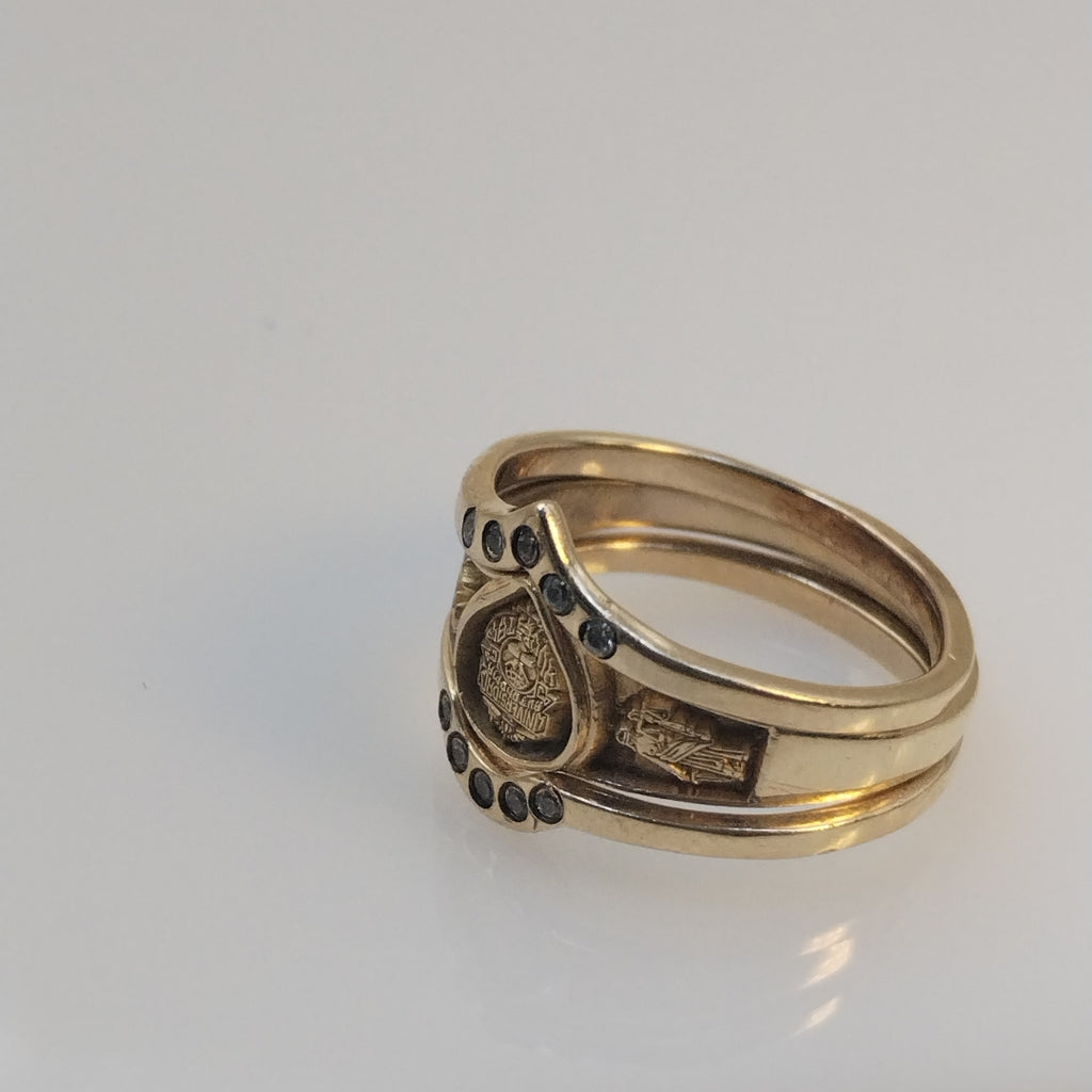 ANILLO DE GRADUACIÓN ORO 10 K 4.8 GRMS (SEMINUEVO)