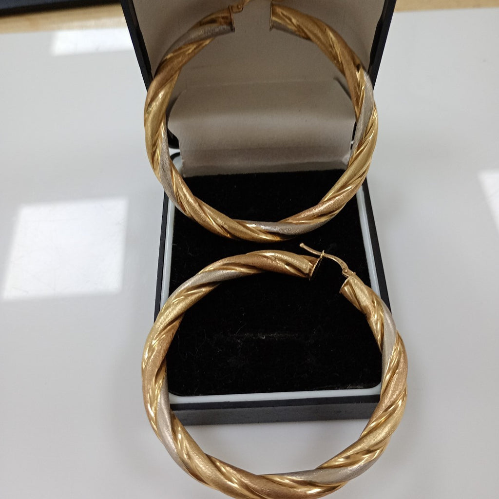 ARRACADAS PAR ORO COMBINADO 14 K 10,60 GRMS (SEMINUEVO)