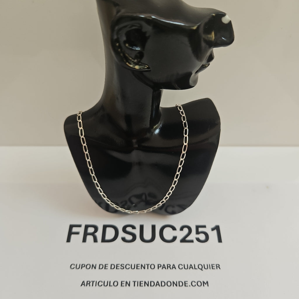 CADENA TEJIDO ESLABONES PLATA .925 50 CM 2.6 GR (NUEVO)