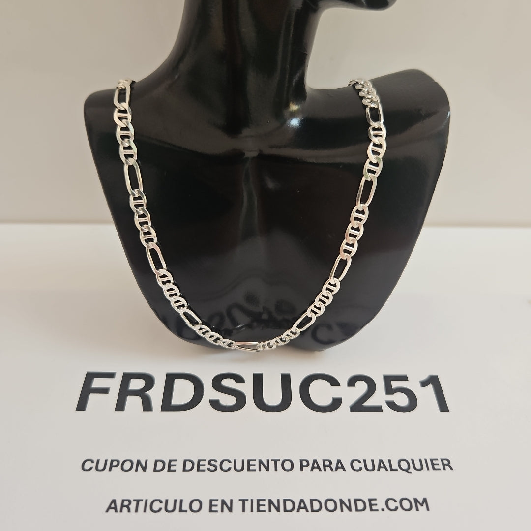 CADENA TEJIDO MARINERO PLATA .925 55 CM 7.2 GR (NUEVO)