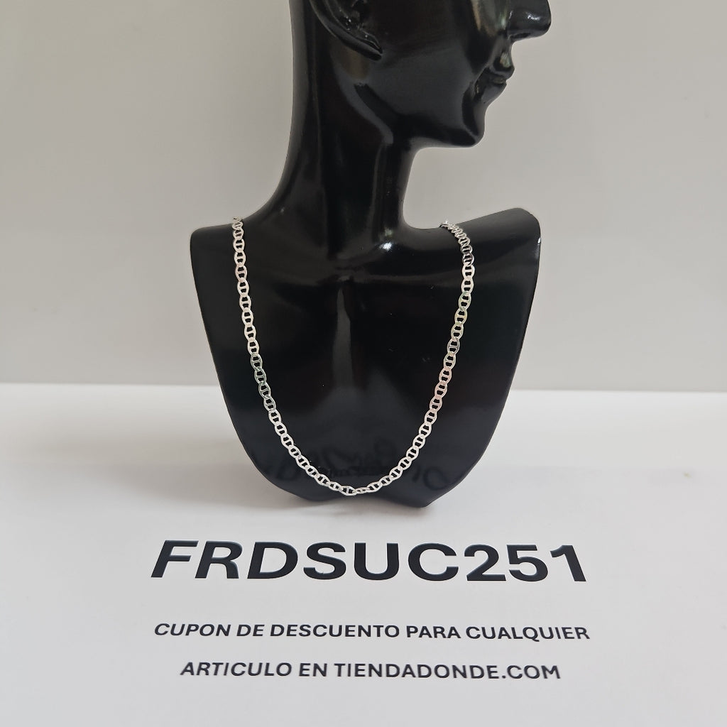 CADENA TEJIDO GUCHI PLATA .925 60 CM 3.7 GR (NUEVO)