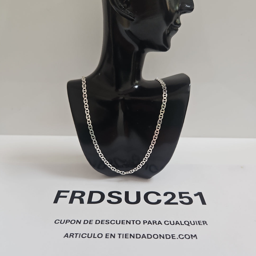 CADENA TEJIDO GUCHI PLATA .925 60 CM 3.7 GR (NUEVO)