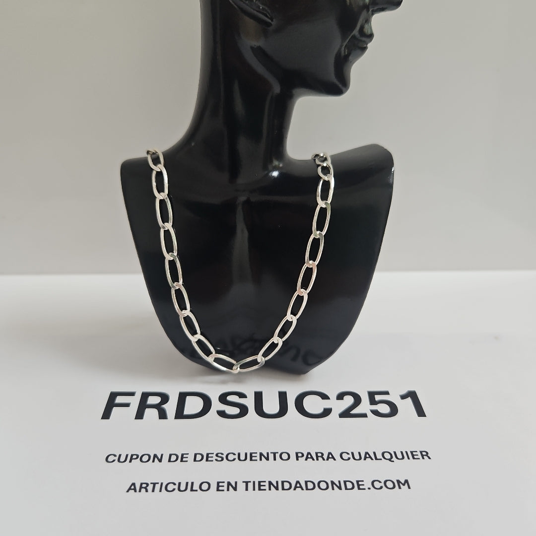 CADENA TEJIDO ESLABONES PLATA .925 55 CM 10.1 GR (NUEVO)