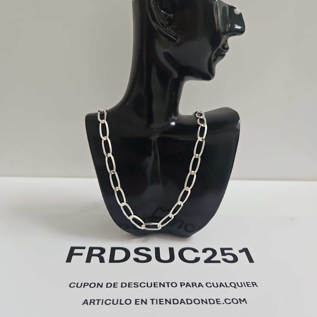 CADENA TEJIDO ESLABONES PLATA .925 60 CM 10.6 GR (NUEVO)