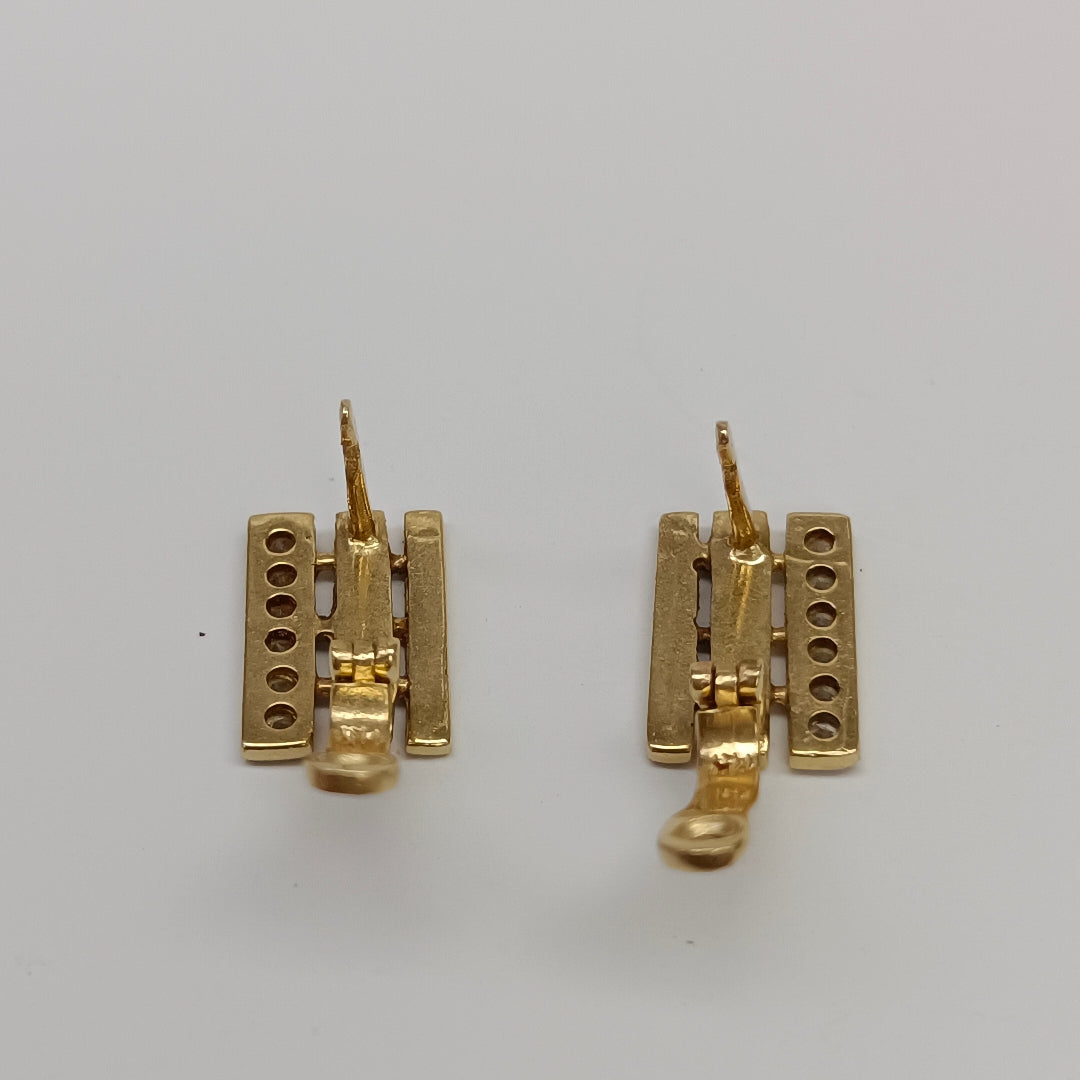 ARRACADAS PAR ORO 14 K 4.6 GRMS (SEMINUEVO)