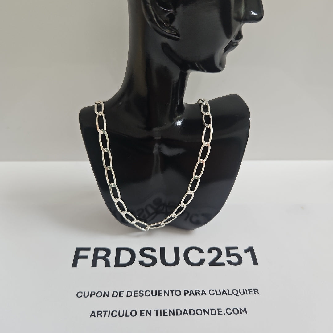 CADENA TEJIDO ESLABONES PLATA .925 55 CM 10.1 GR (NUEVO)