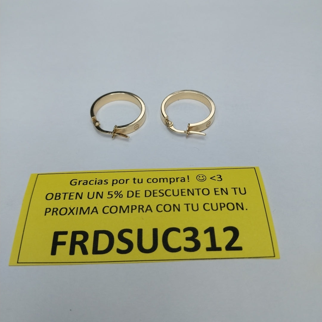 ARRACADAS PAR ORO 14 K 1.5 GRMS (SEMINUEVO)
