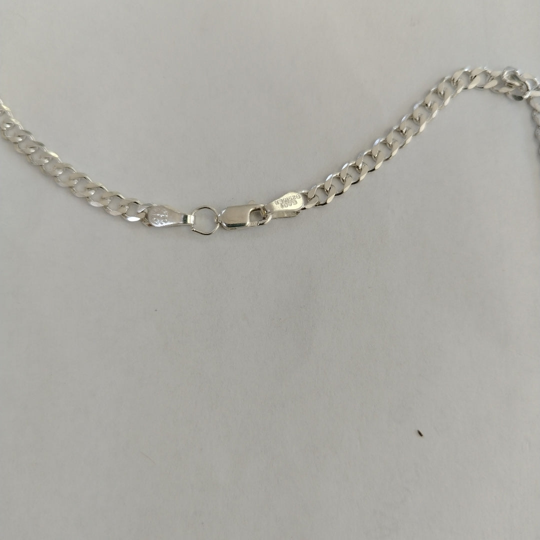 CADENA TEJIDO BARBADO PLATA .925 60 CM 13.7 GR (NUEVO)