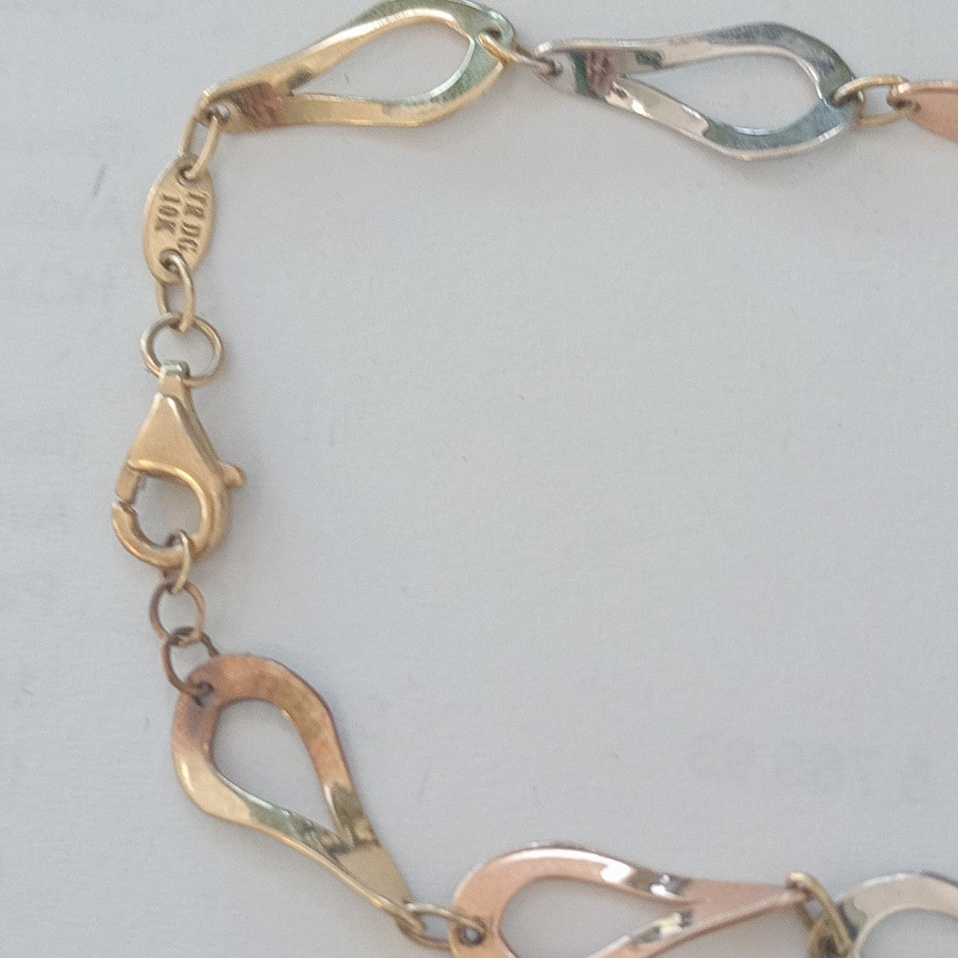 PULSERA ORO COMBINADO 10 K 3,00 GRMS (SEMINUEVO)