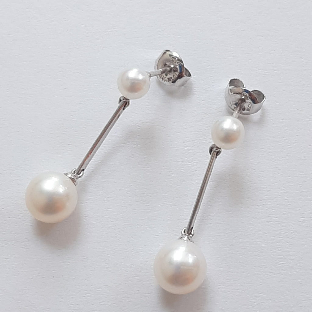 BROQUELES PAR ORO BLANCO 14 K 3,00 GRMS (SEMINUEVO)