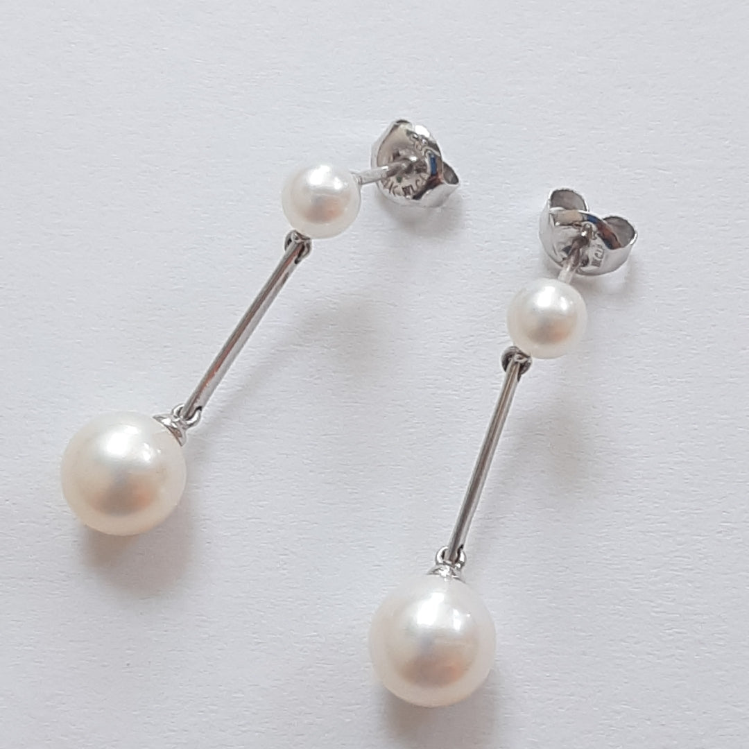 BROQUELES PAR ORO BLANCO 14 K 3,00 GRMS (SEMINUEVO)