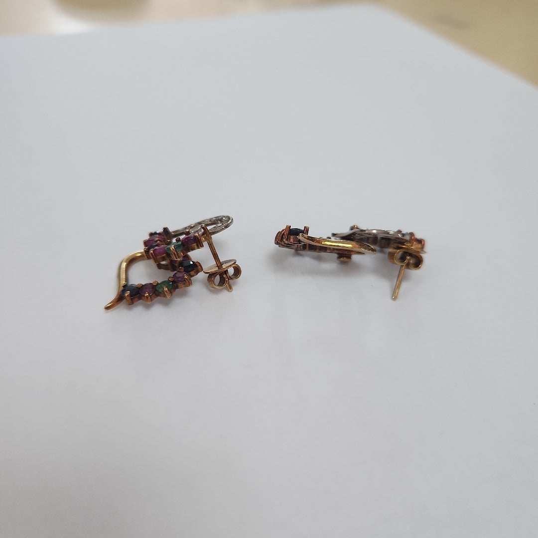 BROQUELES PAR ORO 14 K 10.5 GRMS (SEMINUEVO)