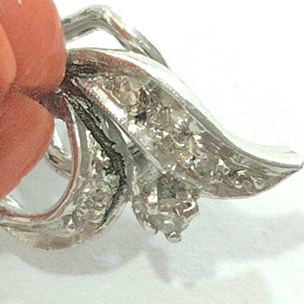 ARETES PAR ORO BLANCO 10 K 7,90 GRMS (SEMINUEVO)