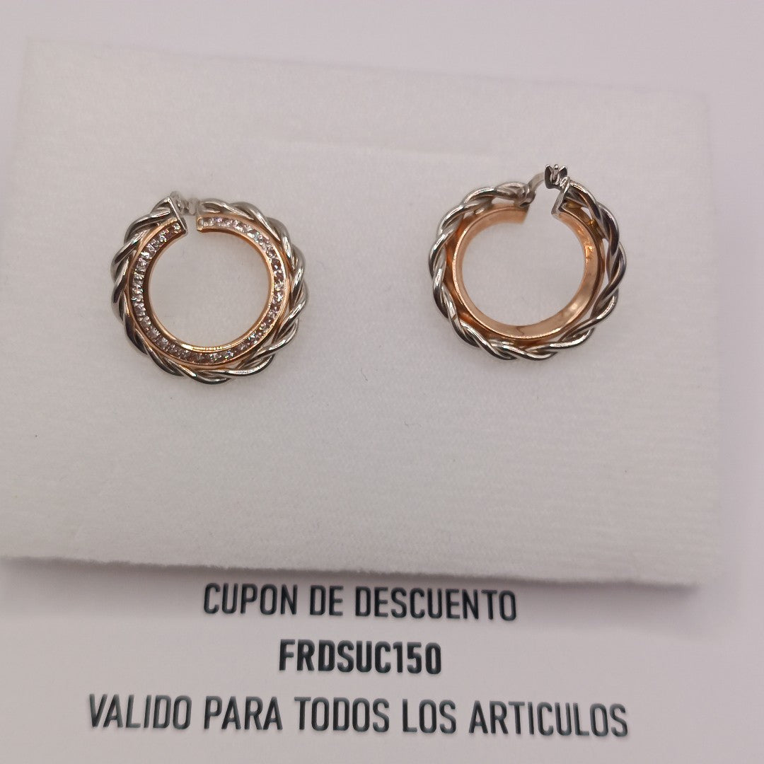 ARETES PAR ORO, ORO BLANCO 14 K 4.1 GRMS (SEMINUEVO)