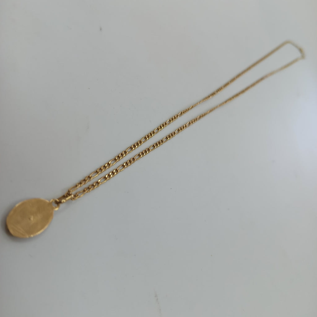 CADENA, MEDALLA RELIGIOSA ORO 18 K 5.7 GRMS (SEMINUEVO)