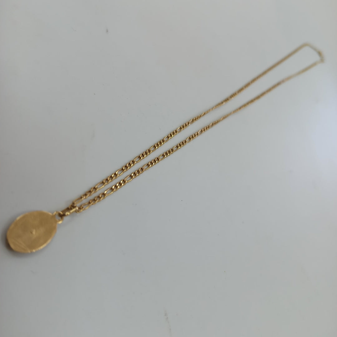 CADENA, MEDALLA RELIGIOSA ORO 18 K 5.7 GRMS (SEMINUEVO)