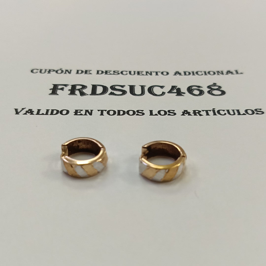 ARRACADAS PAR ORO 14 K 1.9 GRMS (SEMINUEVO)