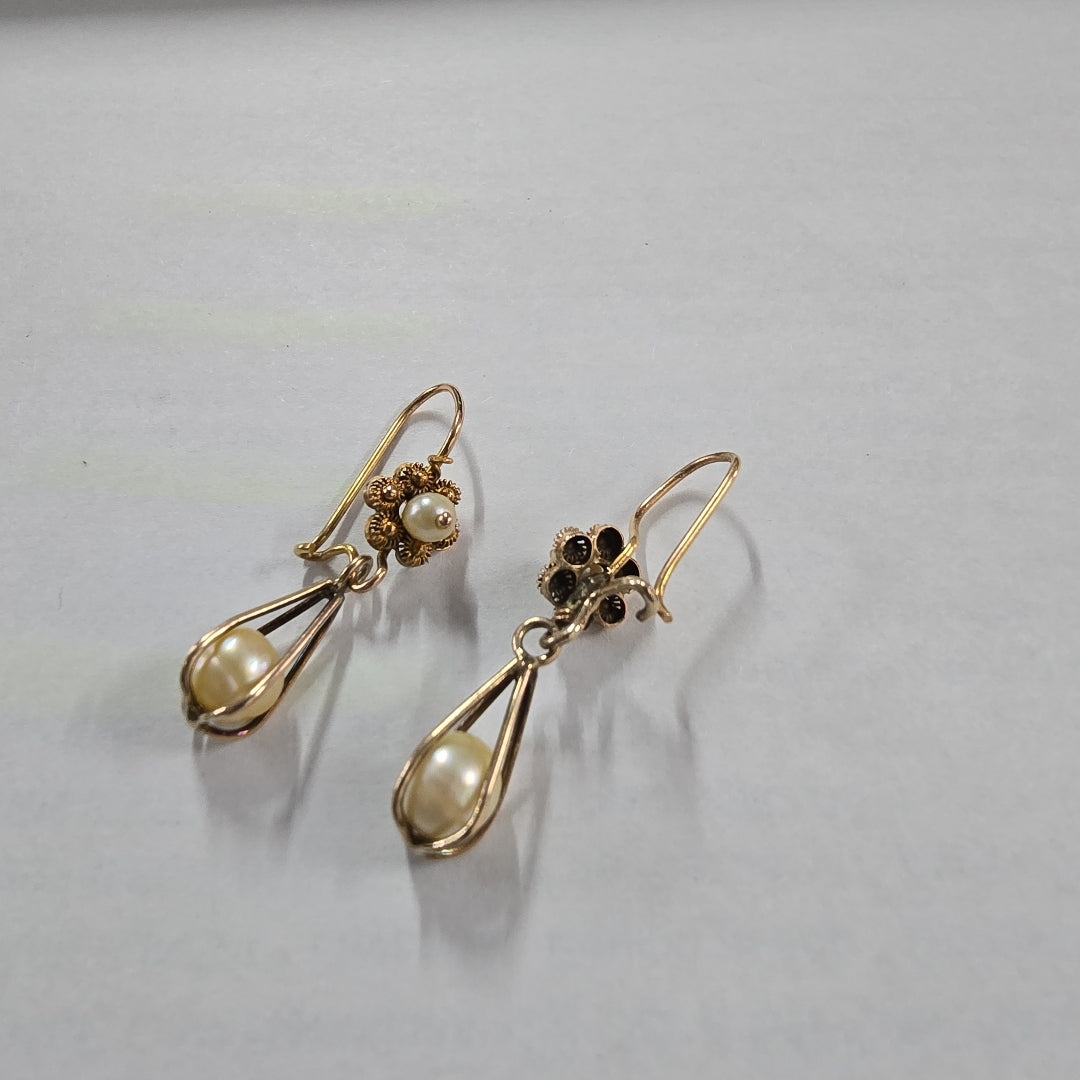ARETES PAR ORO 14 K 2.2 GRMS (SEMINUEVO)