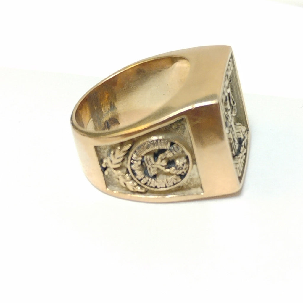 ANILLO DE GRADUACIÓN ORO 10 K 16.9 GRMS (SEMINUEVO)