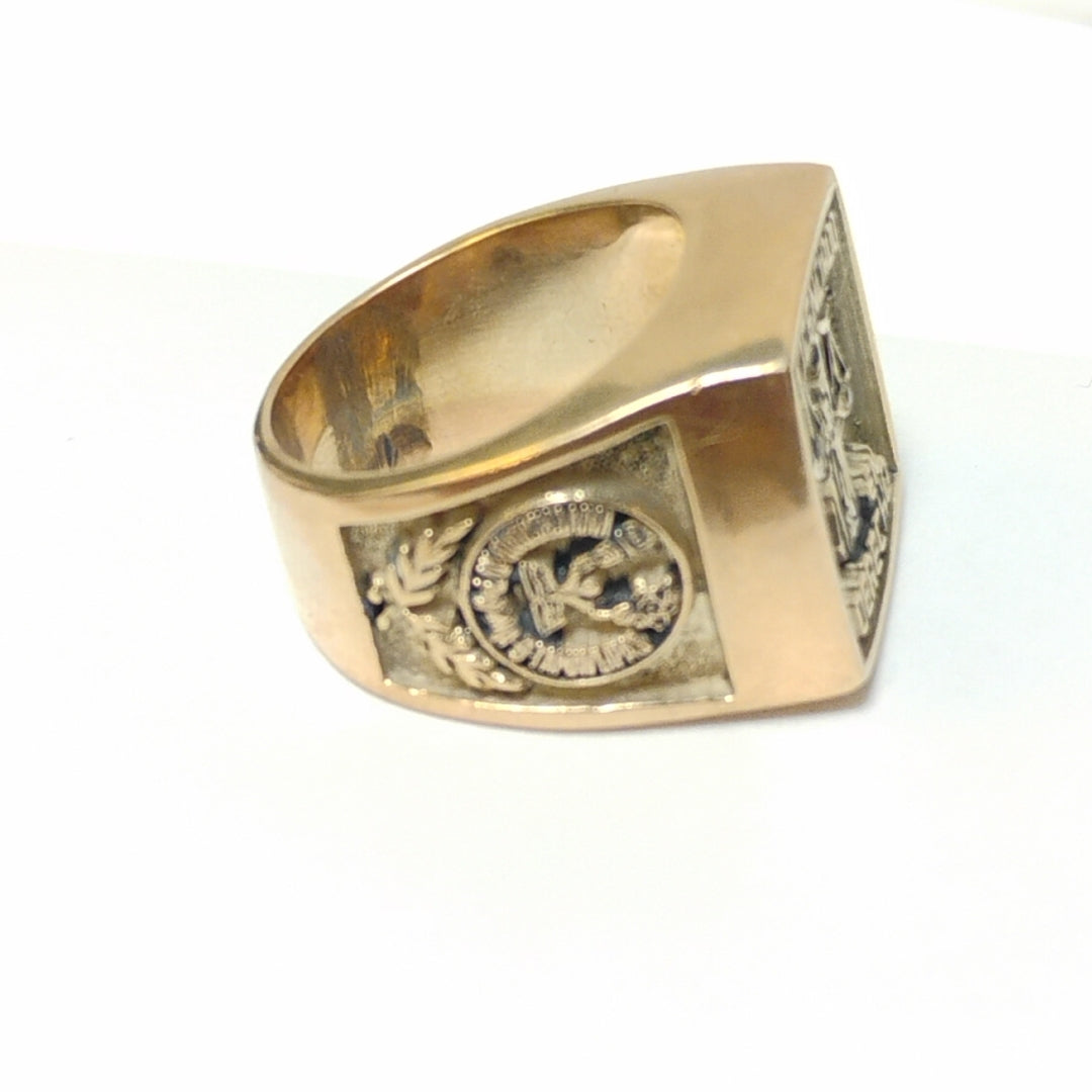 ANILLO DE GRADUACIÓN ORO 10 K 16.9 GRMS (SEMINUEVO)