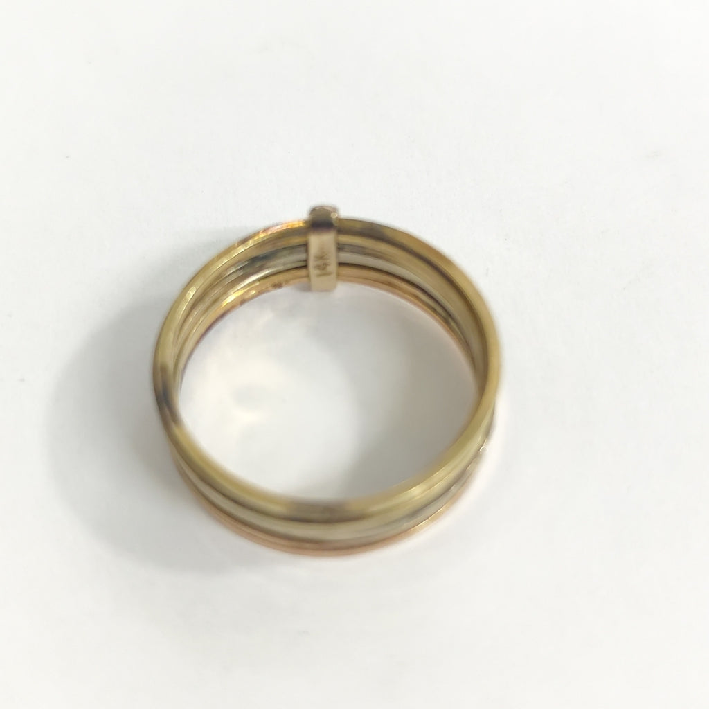 SEMANARIO DE ARGOLLAS ORO 14 K 3.4 GRMS (SEMINUEVO)