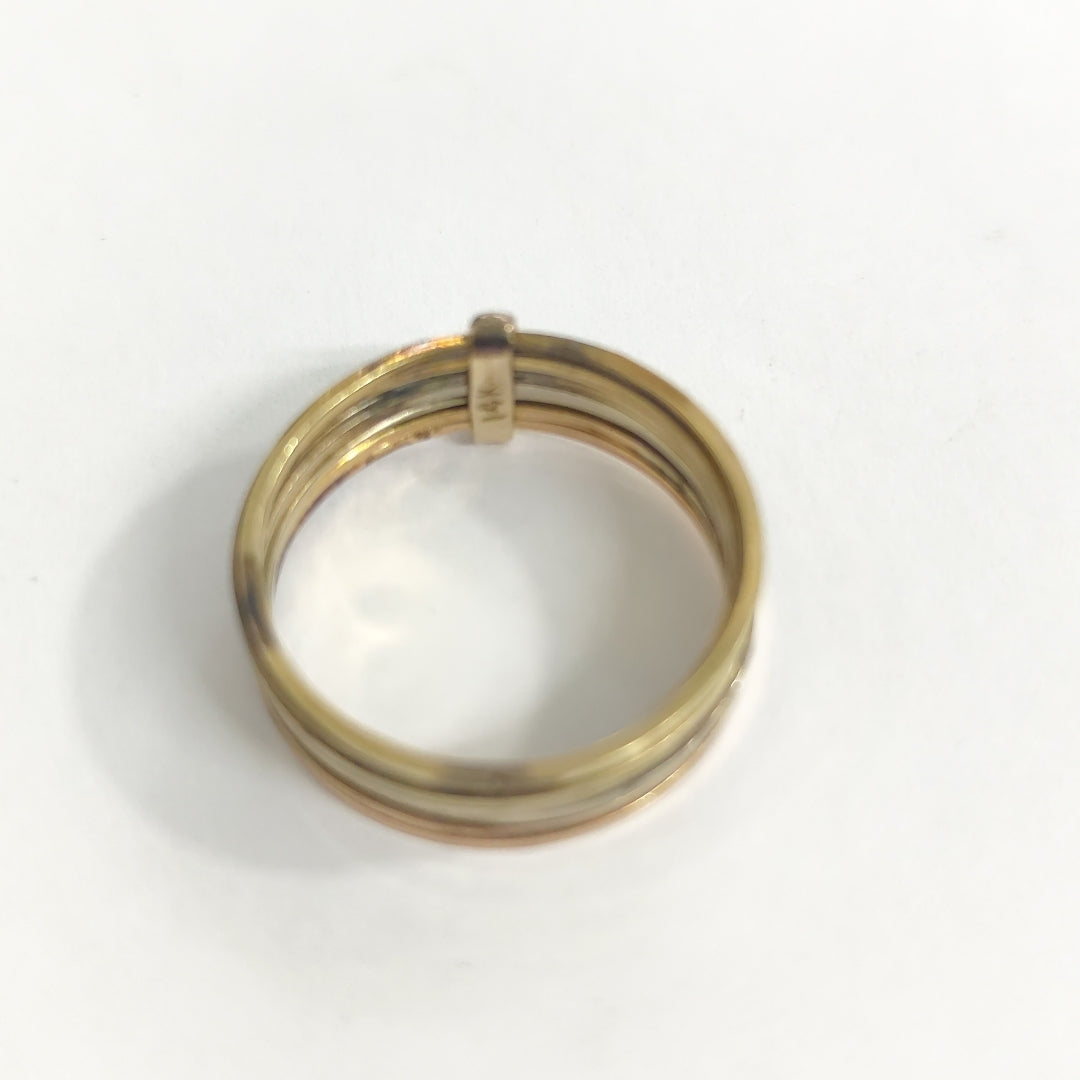 SEMANARIO DE ARGOLLAS ORO 14 K 3.4 GRMS (SEMINUEVO)