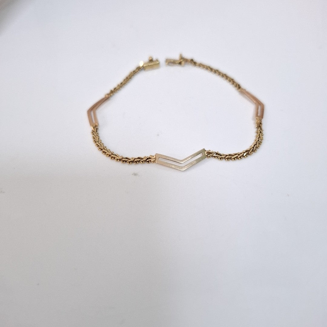 PULSERA ORO, ORO COMBINADO 14 K 5.4 GRMS (SEMINUEVO)