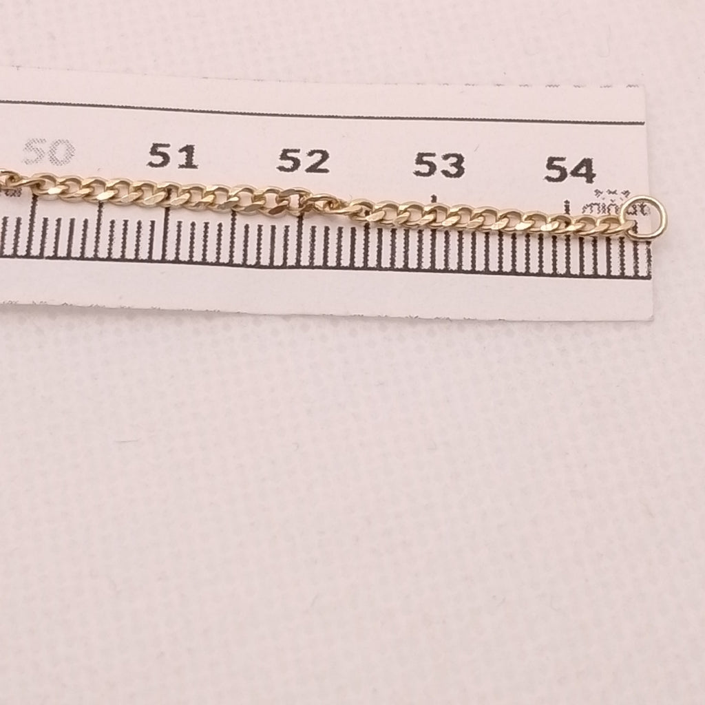 CADENAS TEJIDO BARBADA ORO 10K 55 CM 3.8 GR (NUEVO)