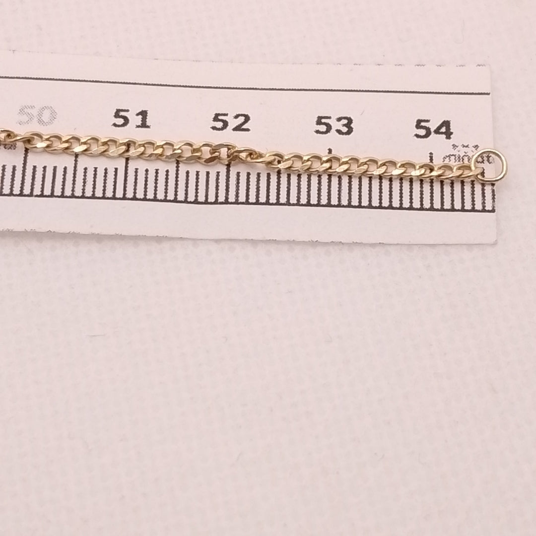 CADENAS TEJIDO BARBADA ORO 10K 55 CM 3.8 GR (NUEVO)
