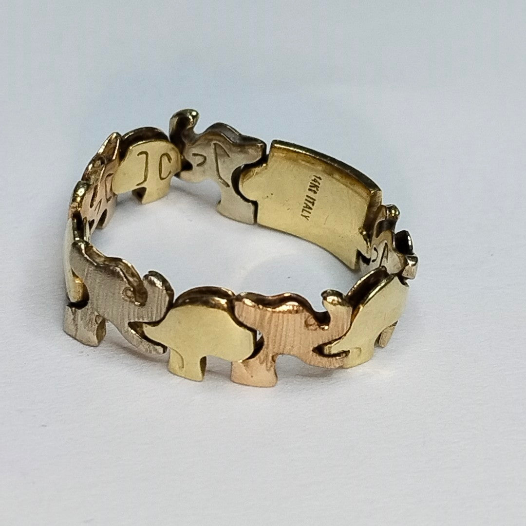 ANILLITO ORO,ORO COMBINADO 14 K 3,50 GRMS (SEMINUEVO)