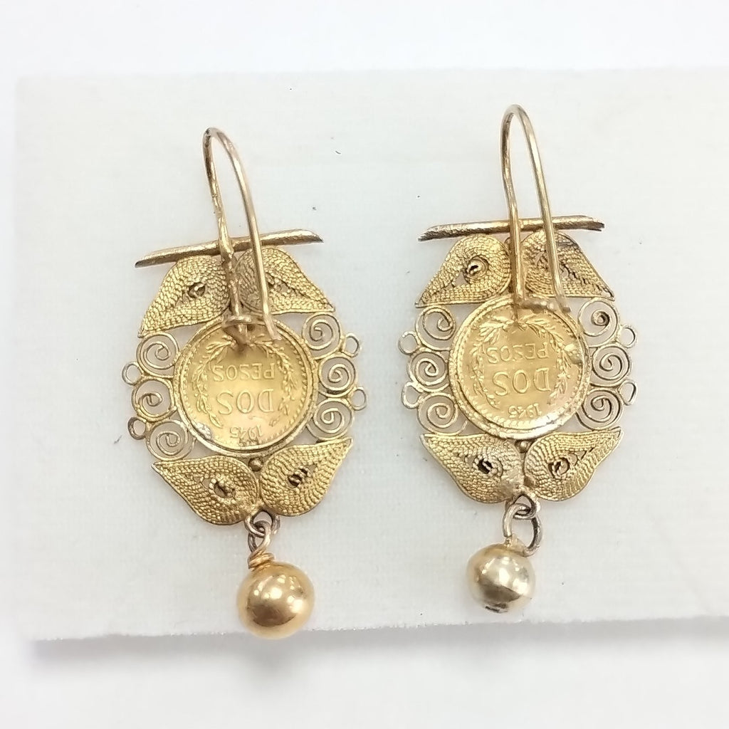 ARETES PAR ORO 21 K 3.32 GRMS (SEMINUEVO)