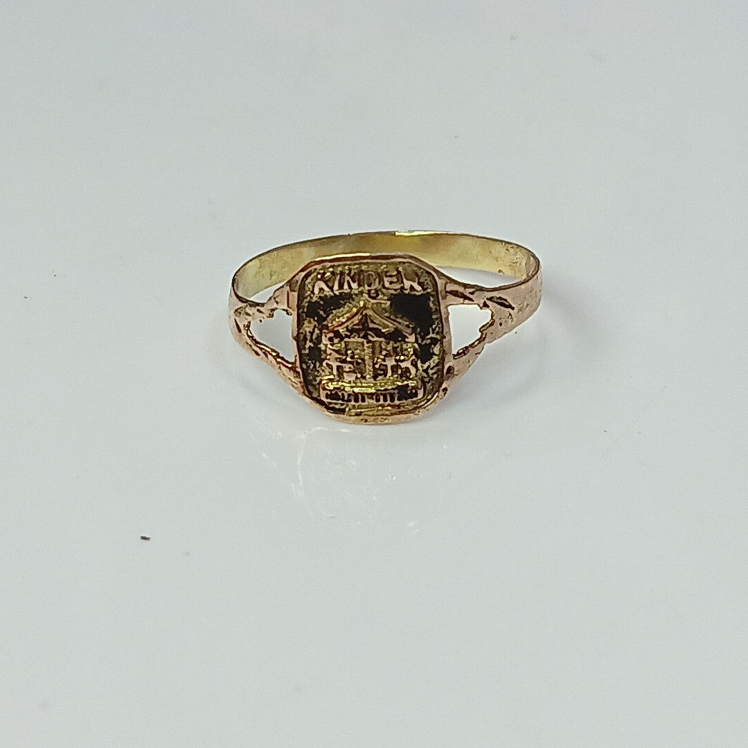 ANILLO DE GRADUACIÓN ORO 8 K 0.7 GRMS (SEMINUEVO)