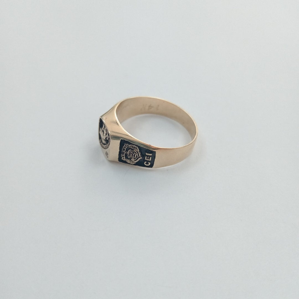 ANILLO DE GRADUACIÓN ORO 14 K 5.6 GRMS (SEMINUEVO)
