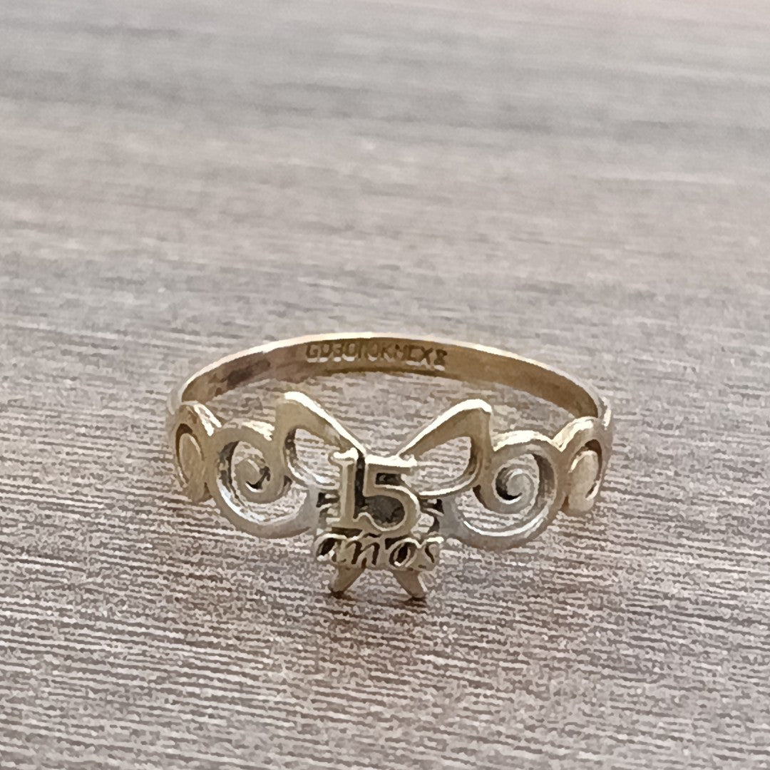 ANILLO CONMEMORATIVO ORO 10 K 1,10 GRMS (SEMINUEVO)