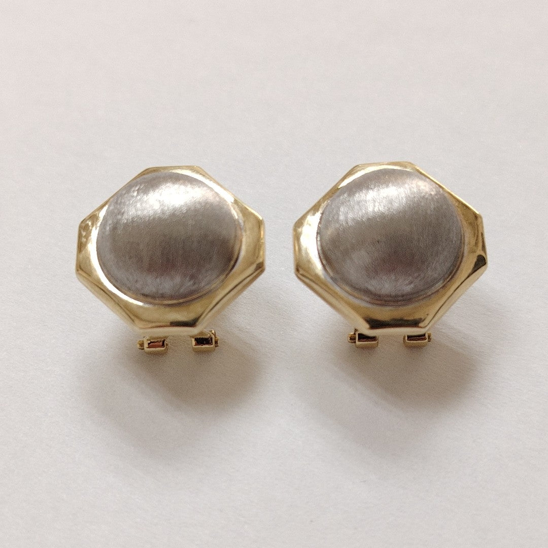 ARETES PAR ORO,ORO COMBINADO 14 K 6,70 GRMS (SEMINUEVO)